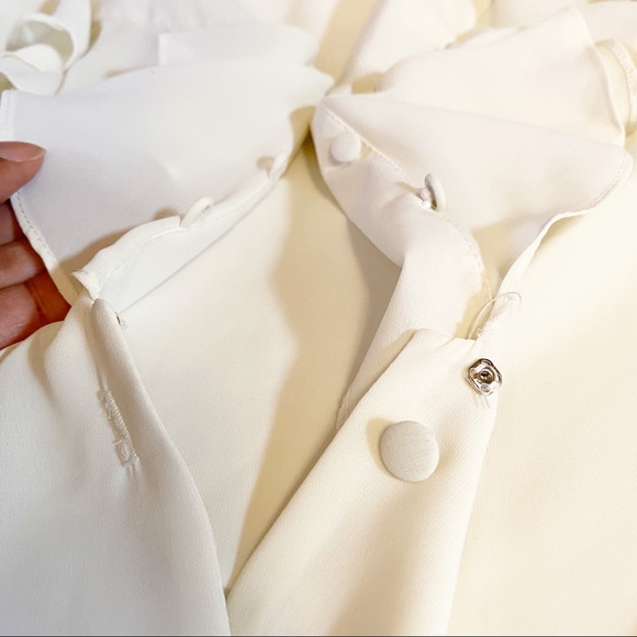 VINTAGE - THE ROOM SHEER RUFFLE BLOUSE - Picture 8 of 8